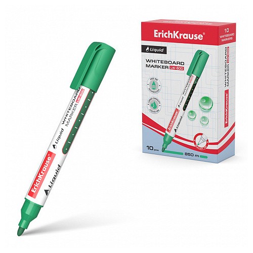 13118-MARCADOR PIZARRA BLANCA CON TINTA LIQUIDA LIQUID LW-600, TINTA COLOR VERDE ERICH KRAUSE 56096