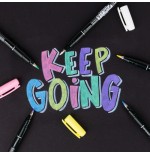 13125-ESTUCHE 6 ROTULADORES BASE DE AGUA FUDENOSUKE PARA PAPEL OSCURO COLORES PASTEL TOMBOW WS-BS-6P