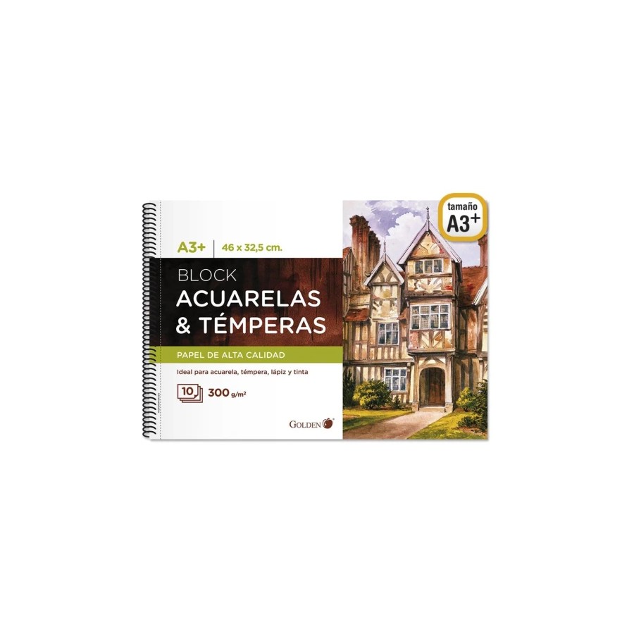 13135-CUADERNO DE DIBUJO A3+. 10 HJ.300GRMS GOLDEN BISMARK 331268