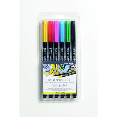 13161-ESTUCHE 6 UDS AQUA BRUSH DUO TONOS PRIMARIOS LYRA GROOVE L6521060