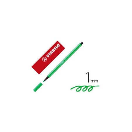 13189-ROTULADOR PREMIUM CON PUNTA DE FIBRA BISELADA PEN 68 MAX COLOR VERDE CLARO STABILO 768/33