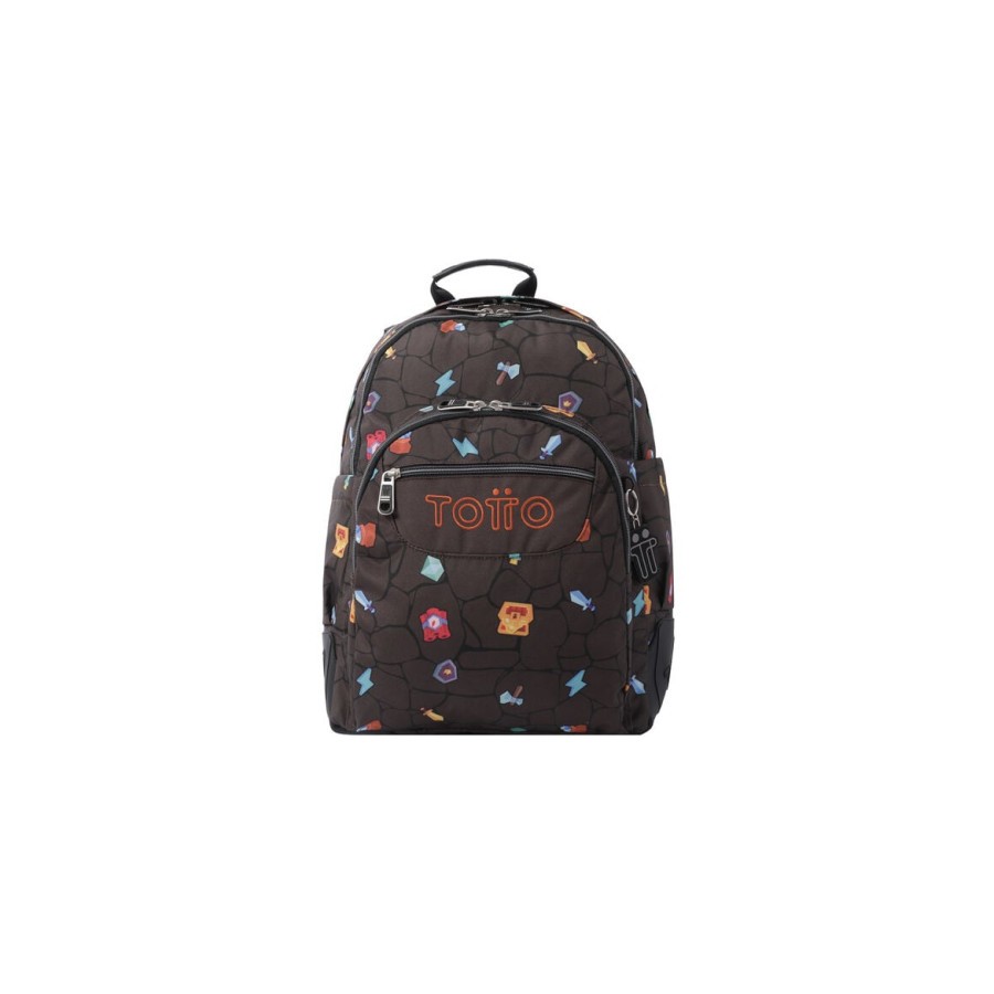 13202-MOCHILA ESCOLAR ESTAMPADO VIDEOJUEGO - CRAYOLES TOTTO MA04ECO029-2210N-3Y7