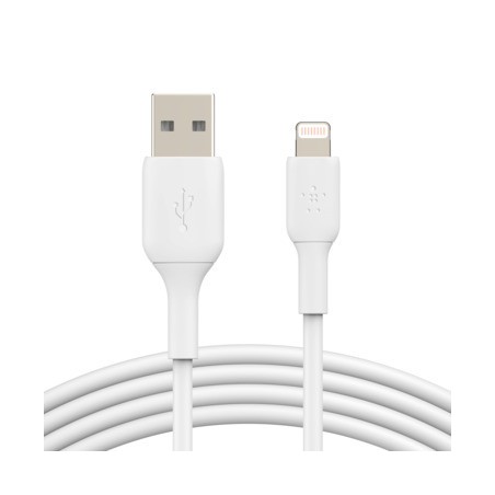 13222-Belkin CAA001BT3MWH cable de conector Lightning 3 m Blanco