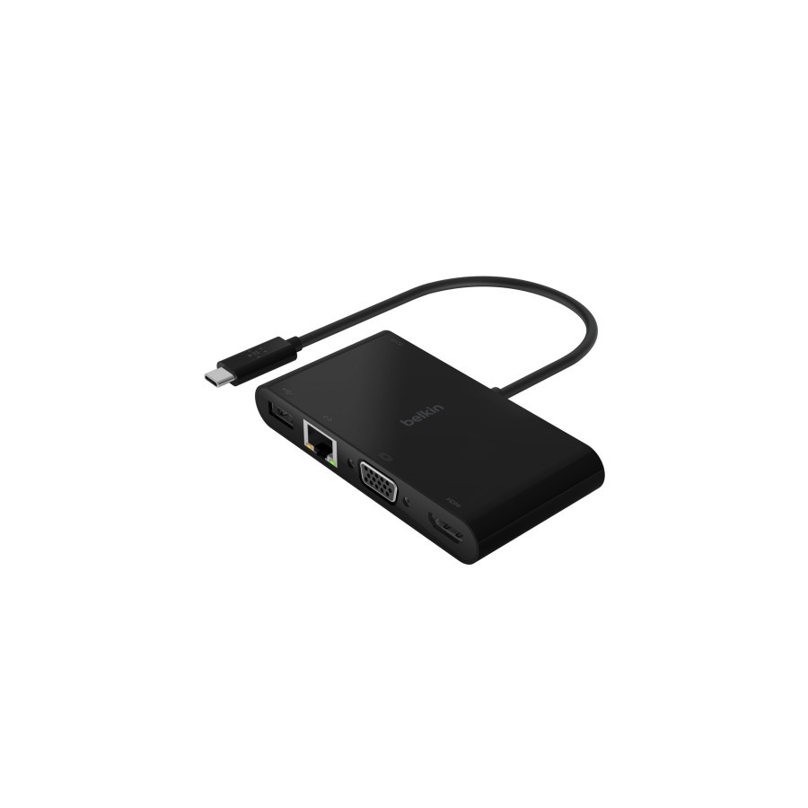 13265-Belkin AVC004BTBK base para portatil y replicador de puertos USB 3.2 Gen 1 (3.1 Gen 1) Type-C Negro