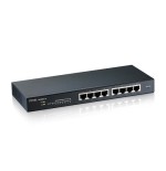 13276-Zyxel GS1900-8 Gestionado L2 Gigabit Ethernet (10/100/1000) Negro