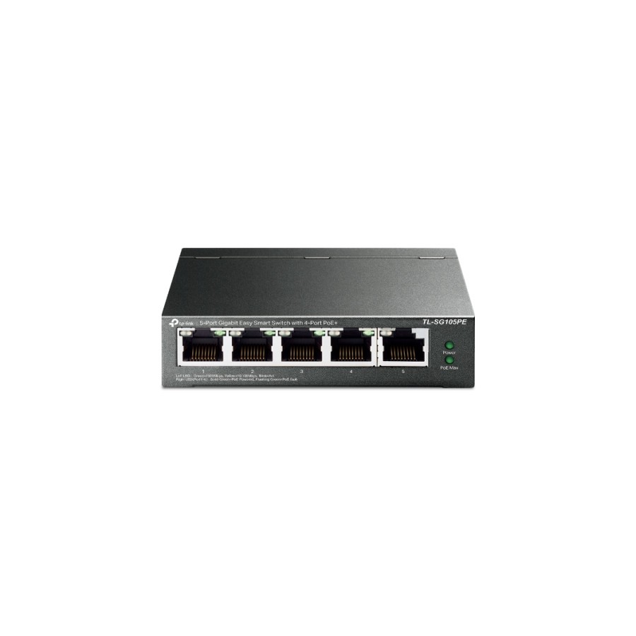 13387-TP-Link TL-SG105PE switch Gestionado L2 Gigabit Ethernet (10/100/1000) Energia sobre Ethernet (PoE) Negro