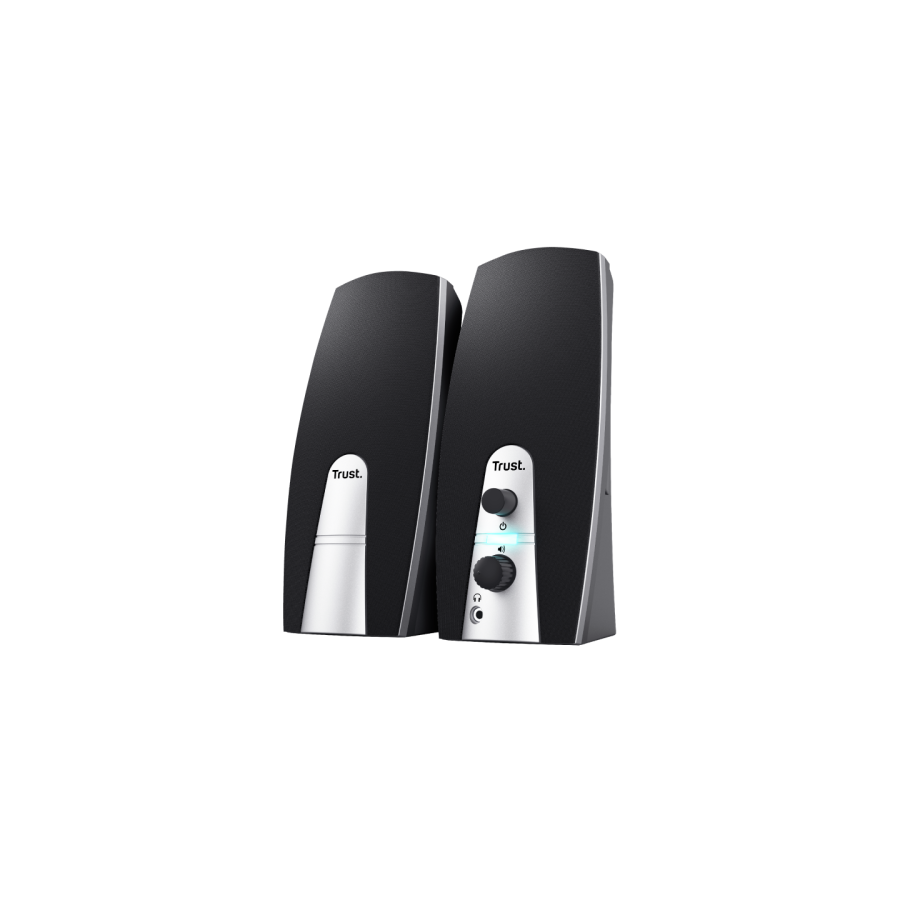 13392-Trust 24660 conjunto de altavoces 5 W Negro, Metalico 2.0 canales