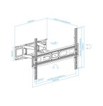 13449-TooQ Soporte de pared para pantallas 37"- 80"