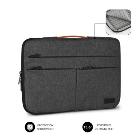 13453-SUBBLIM Funda Air Padding 360 Sleeve 15,6" Dark Grey