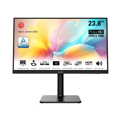 13524-MSI MONITOR MODERN MD2412P. 23.8" (60CM). PLANO. IPS. 1920X1080 (FHD). 100HZ. NEGRO