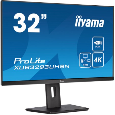 13534-MONITOR IIYAMA 32" XUB3293UHSN-B5, IPS, 60HZ, 4 MS, HDMI, USB, USB-C, DISPLAYPORT, ALT, REG ALT, GIRO, INCL