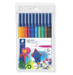 1357-ESTUCHE 10 ROTULADORES NORIS CLUB PUNTA FIBRA SIMETRICA SURTIDOS STAEDTLER 326 WP10