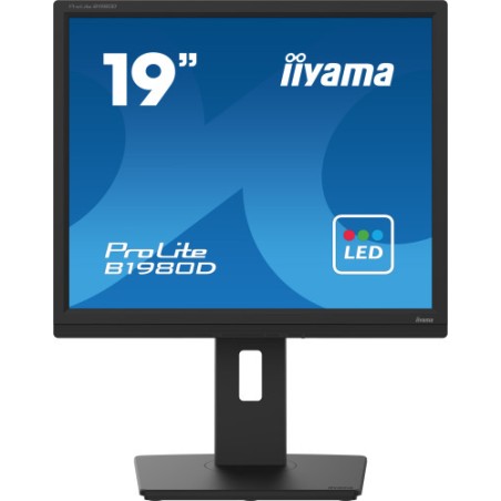 13575-MONITOR IIYAMA 19" B1980D-B5, 1280 x 1024, 60HZ, 5 MS, VGA, DVI, REG ALT, GIRO, INCL, PIVOT
