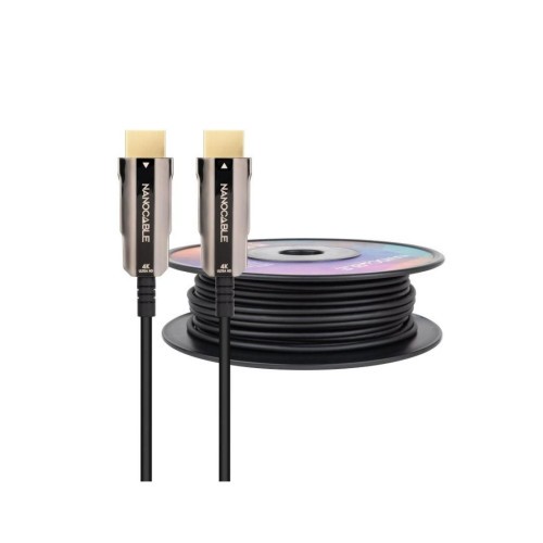 13687-NANOCABLE CABLE HDMI V2.0 AOC 4K@60HZ 18Gbps NEGRO 100 M