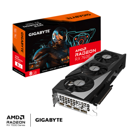 13765-Gigabyte Radeon RX 7600 GAMING OC 8G AMD 8 GB GDDR6