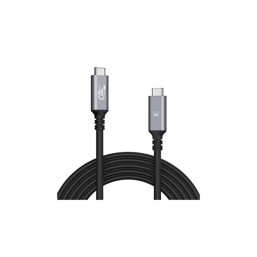 13878-Ewent EC1070 cable USB 1 m USB4 Gen 3x2 USB C Negro