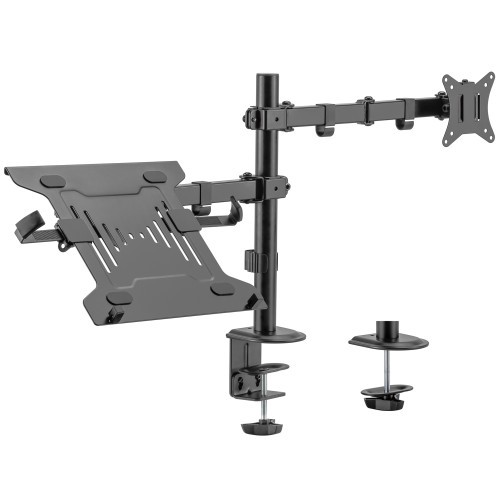 13879-EWENT SOPORTE DE MONITOR HASTA 34" CARGA MAXIMA 9KG. CON SOPORTE PARA PORTATIL