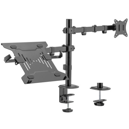 13879-EWENT SOPORTE DE MONITOR HASTA 34" CARGA MAXIMA 9KG. CON SOPORTE PARA PORTATIL