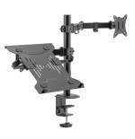 13880-EWENT SOPORTE DE MONITOR HASTA 34" CARGA MAXIMA 9KG. CON SOPORTE PARA PORTATIL