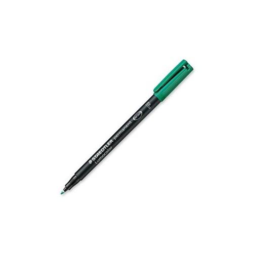 1390-MARCADOR LUMOCOLOR PERMANENTE PUNTA FINA 0,6MM. VERDE STAEDTLER 318-5