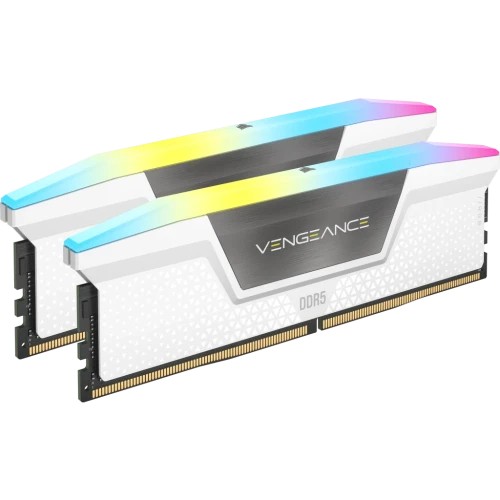 13917-MEMORIA CORSAIR DDR5 32GB 2X16GB PC6000 VENGEANCE RGB BLANCA CMH32GX5M2E6000C36W