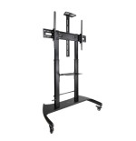 13933-TooQ Ares Soporte de Suelo con Ruedas con Regulacion de Altura para Pantallas 60"-100"