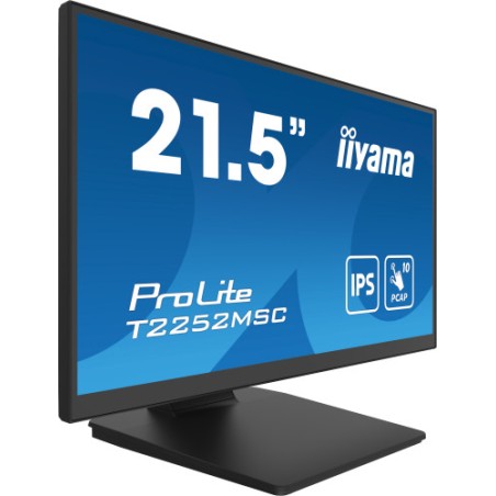 13954-MONITOR IIYAMA 21,5" TACTIL PCAP 10P (T2252MSC-B2) IPS,1920X1080, 250CD, 1000:1, HDMI, DP, 5MS