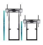 13977-TooQ TITAN Soporte de Suelo Fijo con Regulacion Electrica de Altura para Pantallas 55"-100", Negro