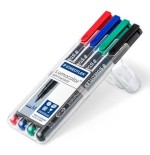 1398-ESTUCHE 4 MARCADORES LUMOCOLOR PERMANENTE PUNTA MEDIA 1MM. SURTIDOS STAEDTLER 317 WP4