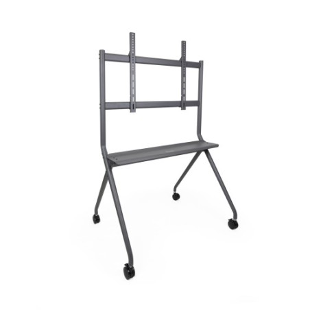 13984-TooQ iSTAND Soporte de Suelo con Ruedas para Pantallas 50"- 86", Gris
