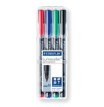 1399-ESTUCHE 4 MARCADORES LUMOCOLOR PERMANENTE PUNTA MEDIA 1MM. SURTIDOS STAEDTLER 317 WP4