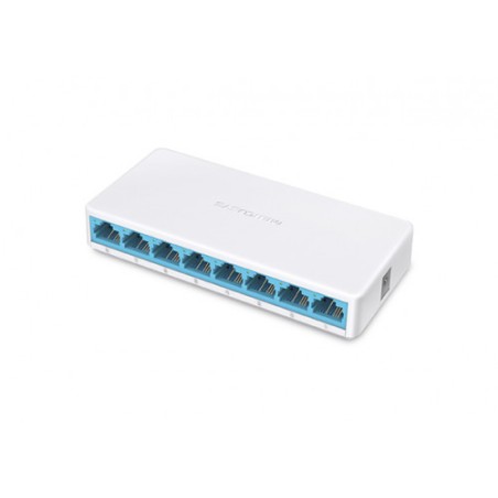 140-Mercusys MS108 switch Gestionado Fast Ethernet (10/100) Blanco