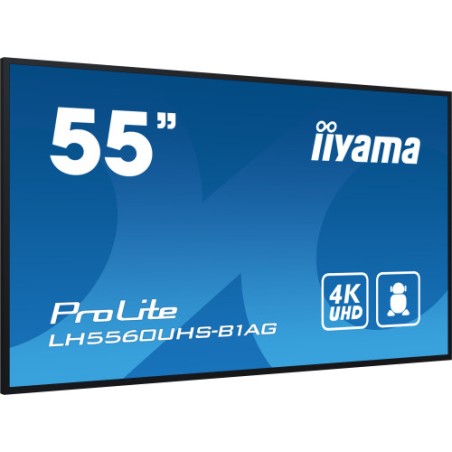 14014-iiyama PROLITE Pizarra de caballete digital 139,7 cm (55") LED Wifi 500 cd / m2 4K Ultra HD Negro Procesador incor