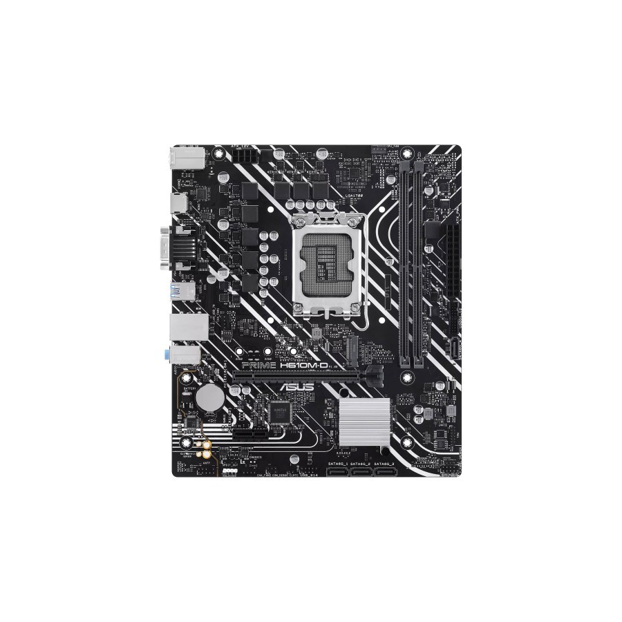 14038-PLACA ASUS PRIME H610M-D,INTEL,1700,H610,2DDR5,96GB,VGA+HDMI,4SATA3,1M.2,2USB2.0,2USB3.2,USB-C,1GBLAN,MATX