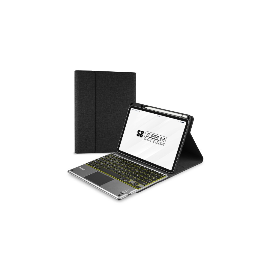 14040-SUBBLIM Funda con Teclado Retroiluminado KEYTAB Pro BT Touchpad Ipad 10,9" 10a Gen Black