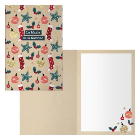 14101-PACK 6 TARJETAS DE FELICITACION NAVIDAD - TAMANO 11,5 X 17 CM - MODELO JOLLY DOHE 70038