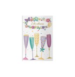 14108-PACK 6 TARJETAS DE FELICITACION - TAMANO 11,5 X 17 CM - MODELO COPAS DOHE 70071