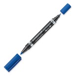 1411-MARCADOR DUO LUMOCOLOR PERMANENTE PUNTAS 0,6/1MM. 1MM. AZUL STAEDTLER 348-3