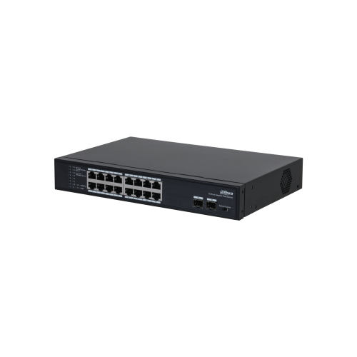 14142-(DH-PFS3218-16GT-135) DAHUA SWITCH L2 POE 16 PUERTOS + 2 GIGABIT SFP