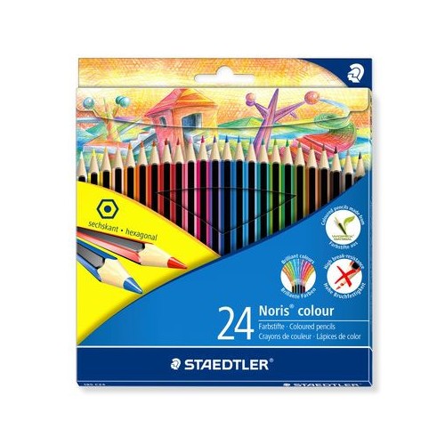 1415-ESTUCHE 24 LAPICES DE COLORES NORIS COLOUR SURTIDOS STAEDTLER 185 C24