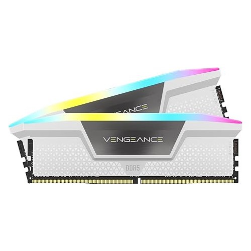 14213-MEMORIA CORSAIR DDR5 64GB 2X32GB PC5600 VENGEANCE RGB BLANCA CMH64GX5M2B5600C40W