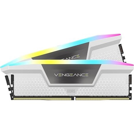 14213-MEMORIA CORSAIR DDR5 64GB 2X32GB PC5600 VENGEANCE RGB BLANCA CMH64GX5M2B5600C40W