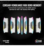 14214-MEMORIA CORSAIR DDR5 64GB 2X32GB PC5600 VENGEANCE RGB BLANCA CMH64GX5M2B5600C40W