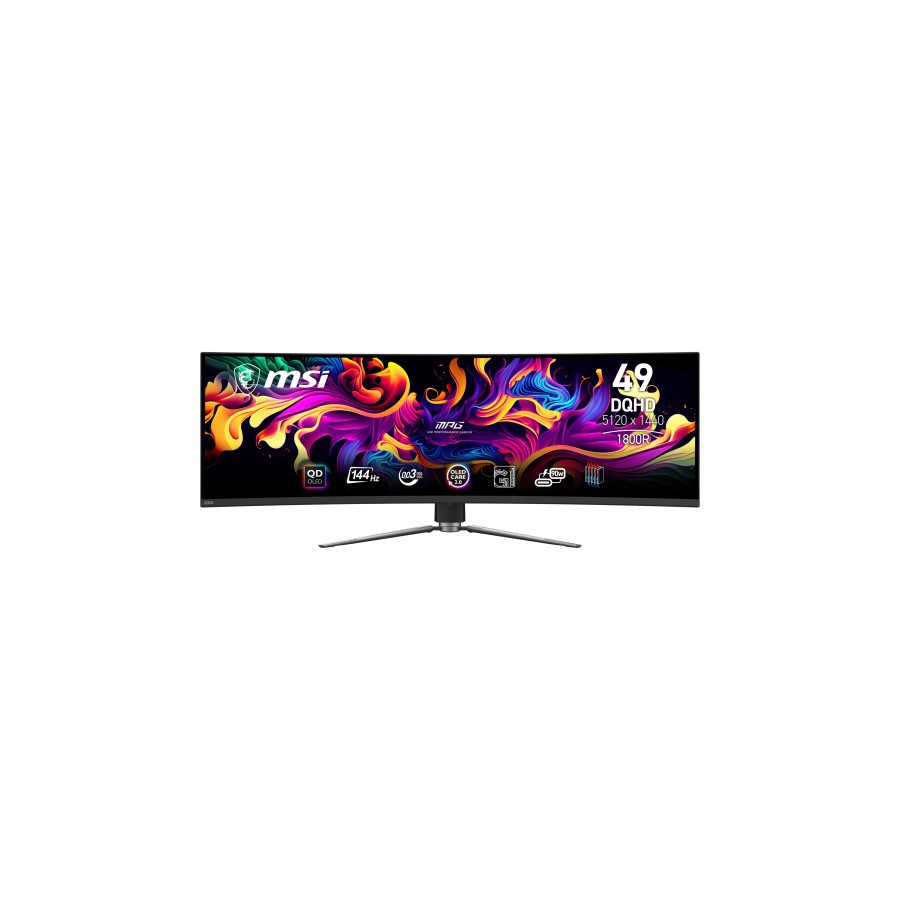 14255-MSI MPG 491CQP QD-OLED pantalla para PC 124,5 cm (49") 5120 x 1440 Pixeles DQHD QDOLED Negro