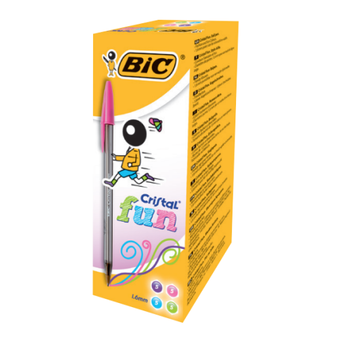 1431-BIC Cristal Fun Rosa Boligrafo 20 pieza(s)