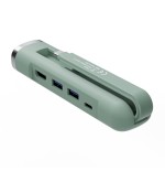 14360-Ewent EW1148 base para portatil y replicador de puertos Alambrico USB 3.2 Gen 1 (3.1 Gen 1) Type-C Verde