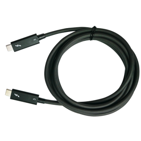 14387-QNAP CAB-TBT315M-40G cable Thunderbolt 1,5 m 40 Gbit/s Negro