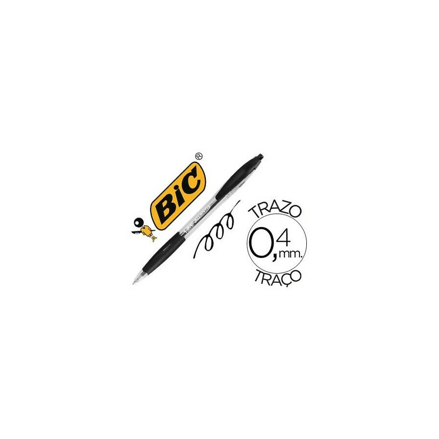 1440-BOLIGRAFO RETRACTIL TRAZO 0,4 MM. ATLANTIS NEGRO BIC 887132