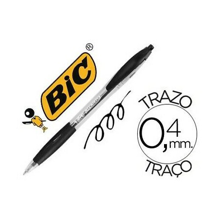 1440-BOLIGRAFO RETRACTIL TRAZO 0,4 MM. ATLANTIS NEGRO BIC 887132