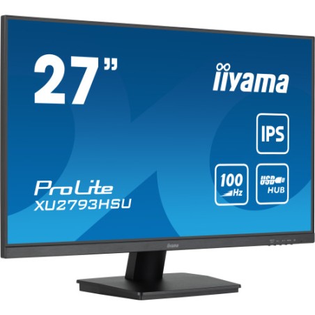 14503-MONITOR IIYAMA 27" PROLITE XU2793HSU-B6, IPS, 100HZ, 1MS, USB, HDMI, DISPLAYPORT, ALT 2x2W, INCLI